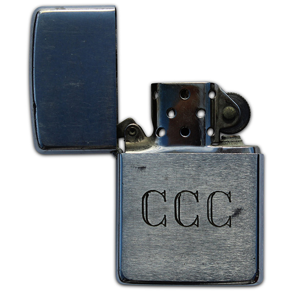 Robert Mohs' engraved Zippo lighter. (4)